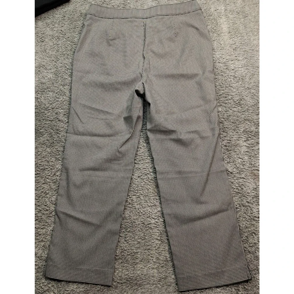 New Rafaella Capri Pants Womens 6 Pull On Elastic Comfort Waist Stretch Checked